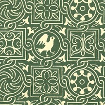 Green Renaissance Bird Print Italian Paper ~ Carta Varese Italy